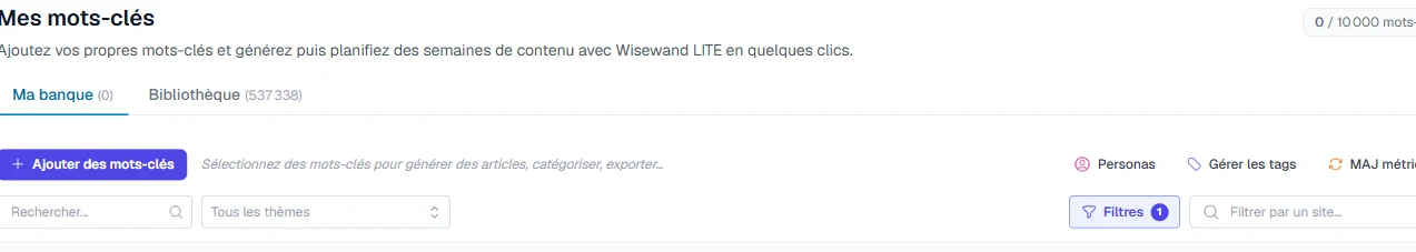 Générer des articles SEO par IA dans LinkQuiver