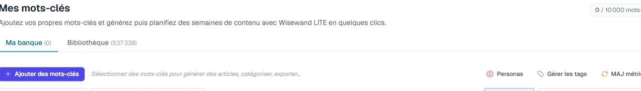 Bibliothèque de mots-clés de LinkQuiver